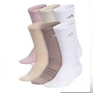 New Adidas Womens Superlite Socks 6 Pair Pack Crew CLIMACOOL Multicolor 5-10